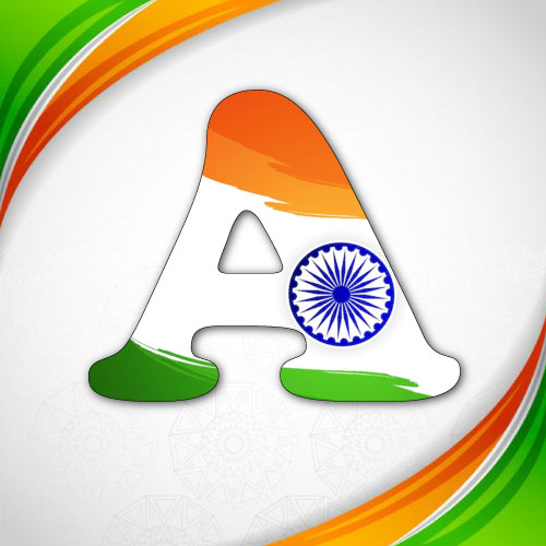 a letter indian flag dp for whatsapp and instaagram profile pic