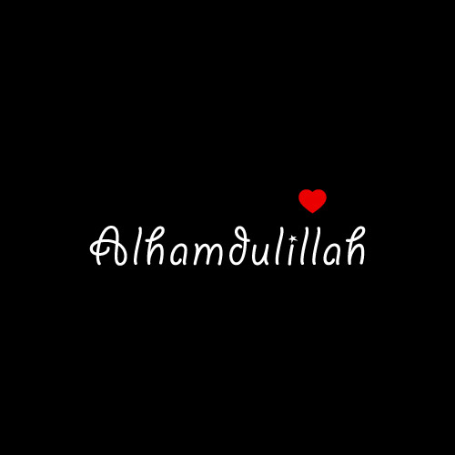 Black Alhamdulillah dp