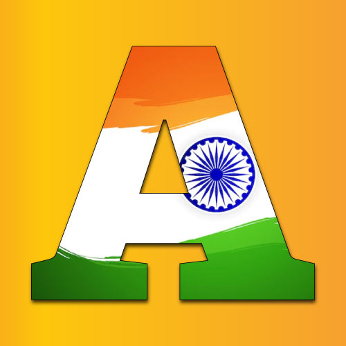 indian flag a letter dp for  whatsapp. facebook, profile pic