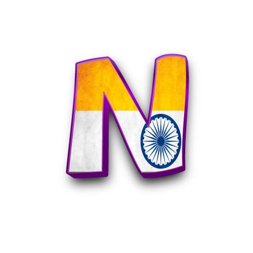 N letter indian flag do pic for whatsapp