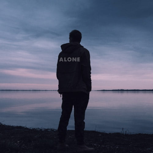 Alone boy dp for WhatsApp Instagram - alone boy with text