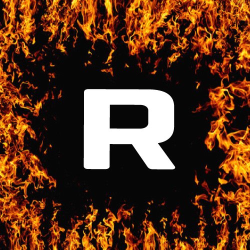 R name photo - fire background R