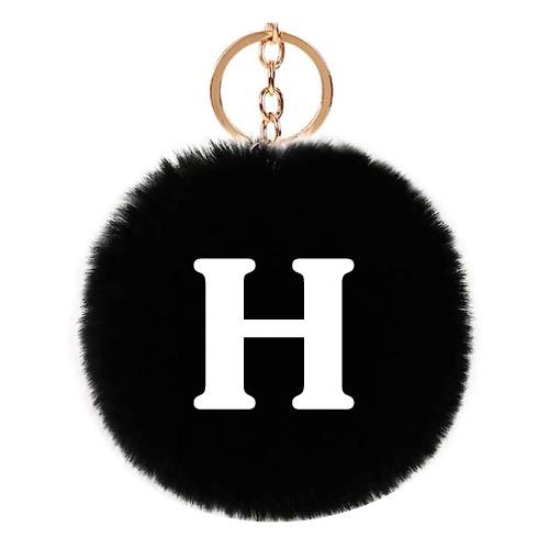 H name dp - black keychain