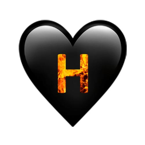 H name dp - fire on heart