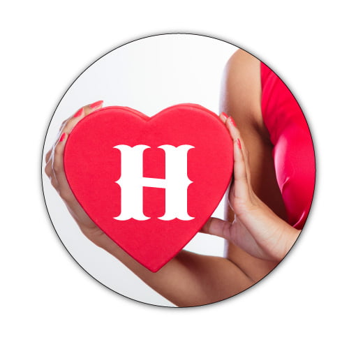 H love dp - Heart in cricle