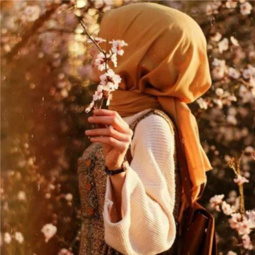 muslim girl hidding face dp for instagram 