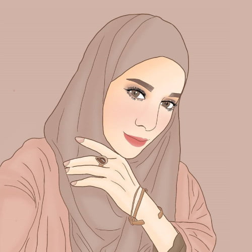 beautiful girl illustration- hijab girls dp 