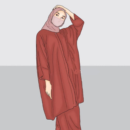hijab girl dp - nice looking cartoon 