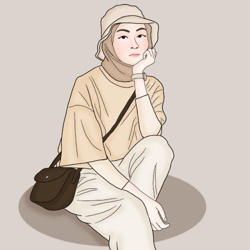 hijab dp pic- girl with bag