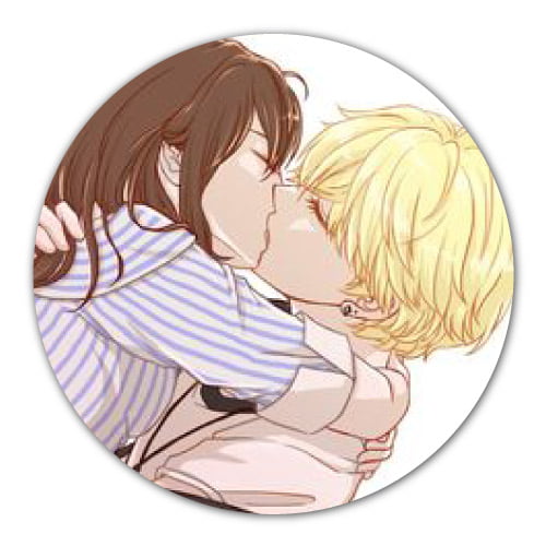 Anime Boys and Girls Dp - kissing circle couple anime