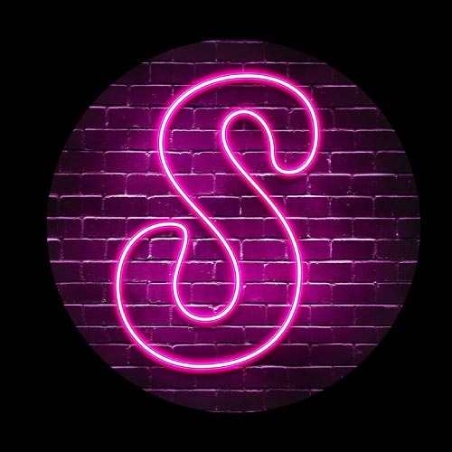 Stylish S name dp - S letter on neo wall