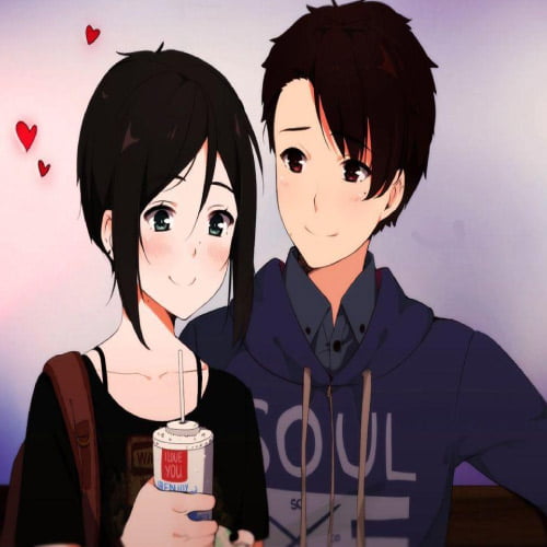 Couple Dp Anime - nice background couple anime