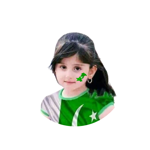 small girl with flag on face 14 august dp