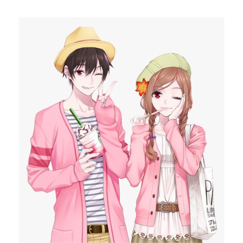 Couple Dp Anime - pink dress couple