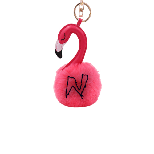 Pink swan keychain N name dp