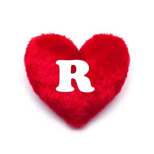 R love photo - cushion heart Pillow R