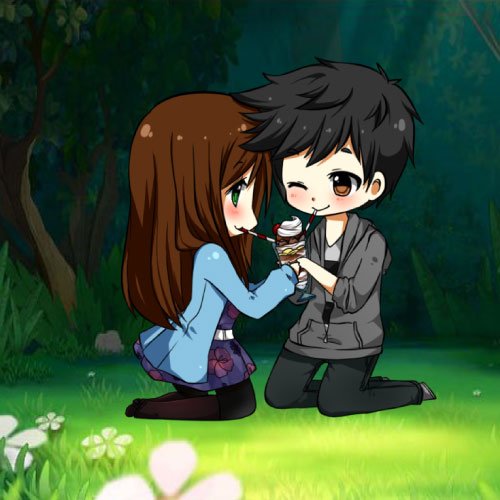 Anime Boys and Girls Dp - romance in jungle couple anime