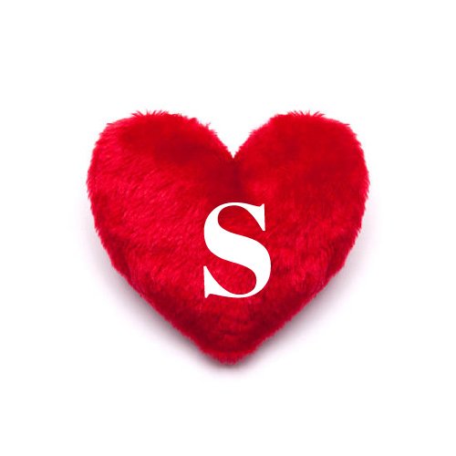 Love S dp - Red heart pillow
