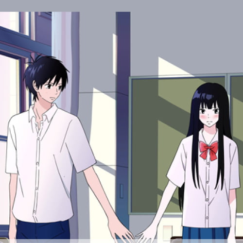 Anime Dp - school girl boy couple anime