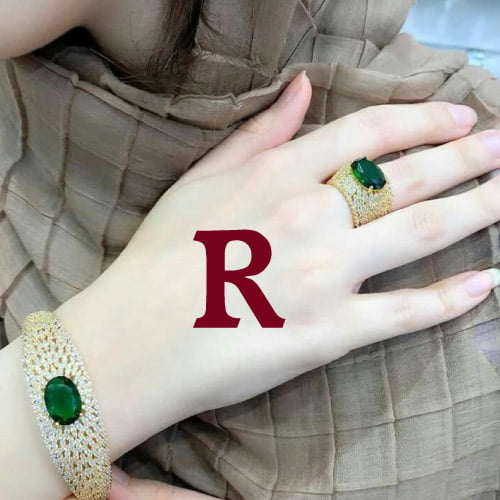 R name dp - lady beautiful hand with R