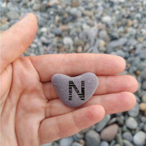 N name dp of Heart style Stone
