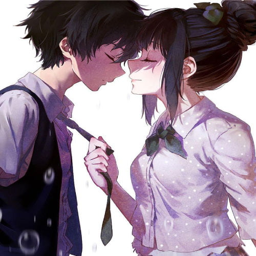 Couple Dp Anime - white background romance pic