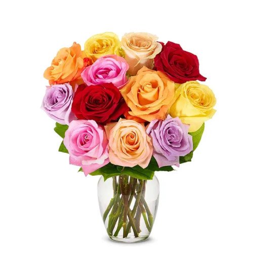 Rose Dp For Whatsapp - yellow red purple orange rose bouquet  