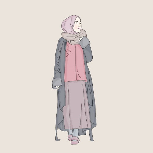 Hijab dp pic - full dress girl 