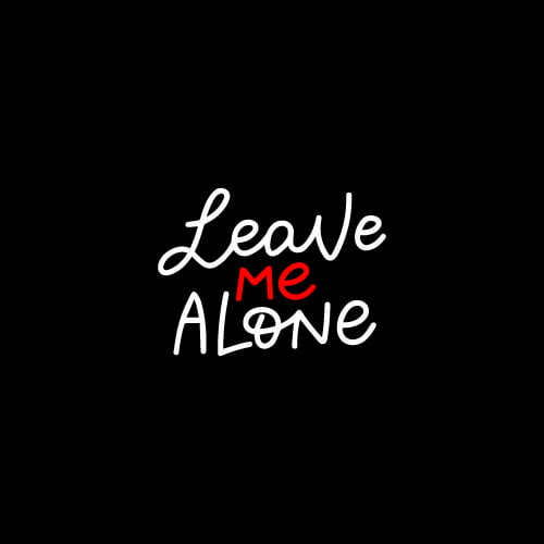 Black DP For WhatsApp - leave me alone image