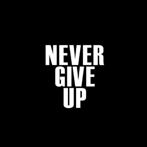 Black Day Dp - text never give up