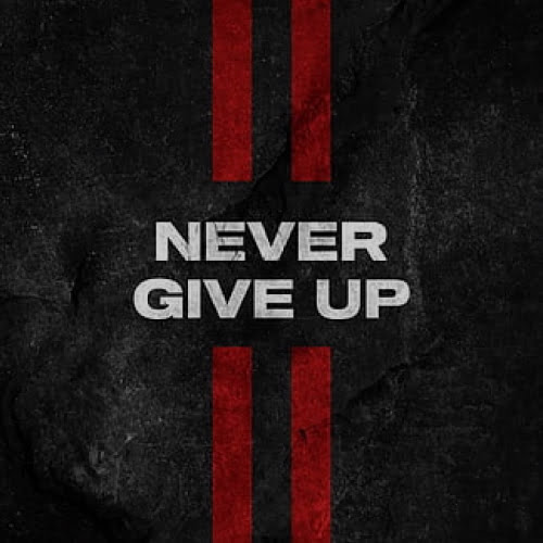 Black DP For WhatsApp - never give up 
