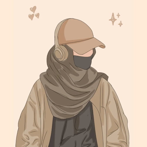 Hijab dp pic - headphone wearing girl 