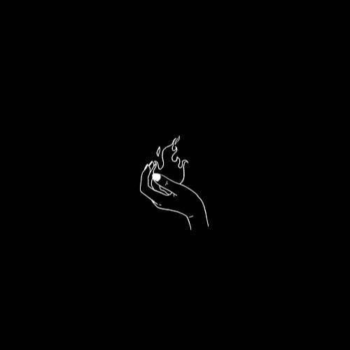 Black Day Dp - fire in hand outline