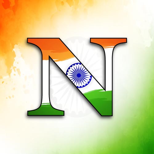 india flag N name dp 