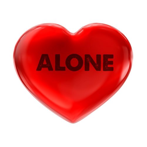 Alone Dp for WhatsApp - Heart ALone
