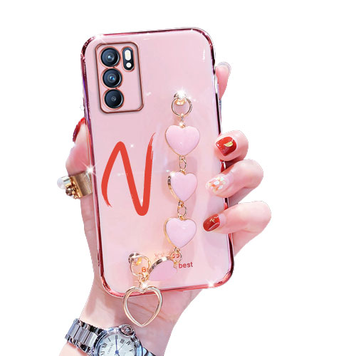 Pink Lovely N name Dp of mobile cover in girl hand