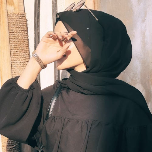 muslim hijab girl Hidden Face Dp