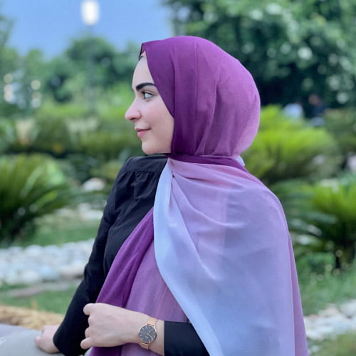Hijab girl dp - purple Scarf Girl