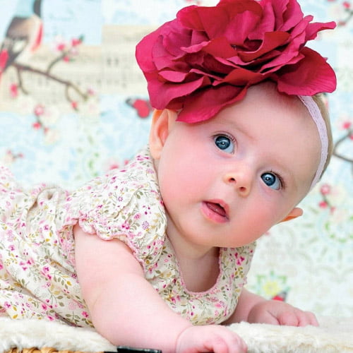 Baby Girl Dp - flower hairband baby
