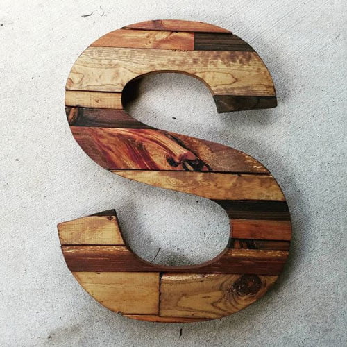 Stylish S name dp -wooden S letter