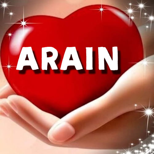 Arain dp - 3d red heart in hand image