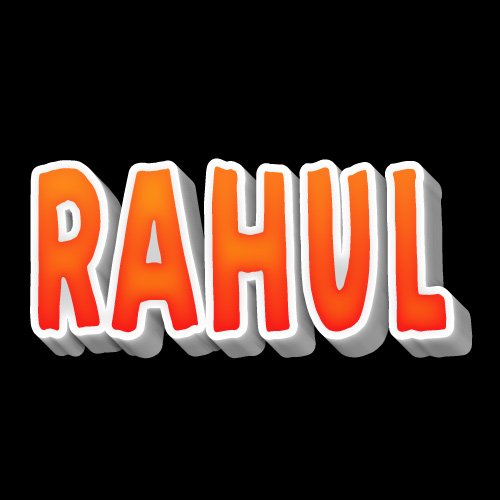 Rahul Dp - 3d stylish font