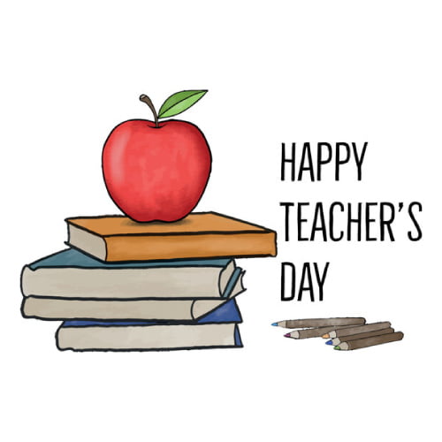 Teachers Day DP - apple on book pic