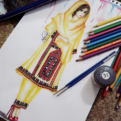 Balochi Dp - beautiful drawing 