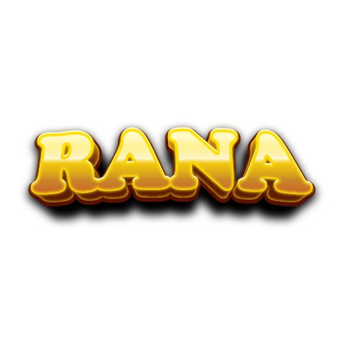 Rana Dp - beautiful text golden color pic