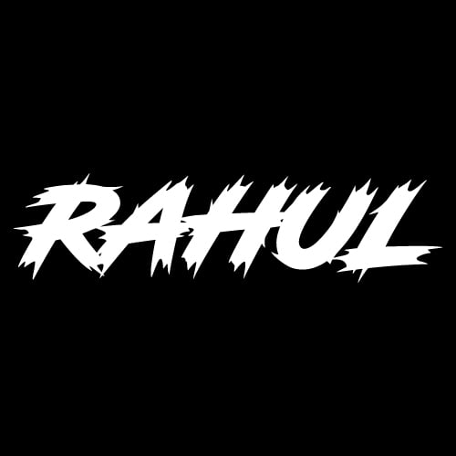 Rahul Dp - black background white color font