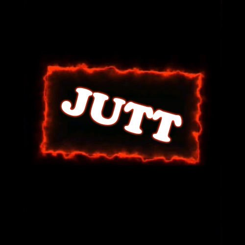 Jutt Dp - black color background red outline pic