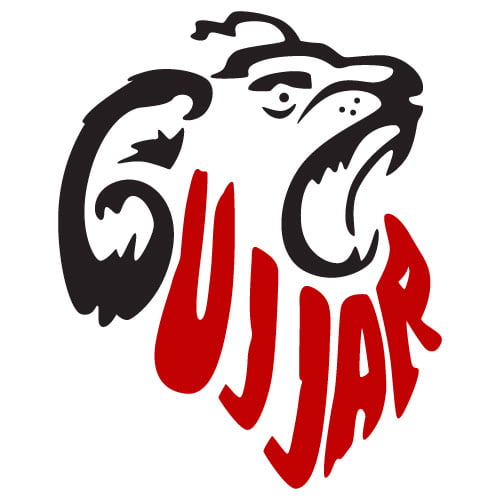 Gujjar Dp - black color lion text color red pic
