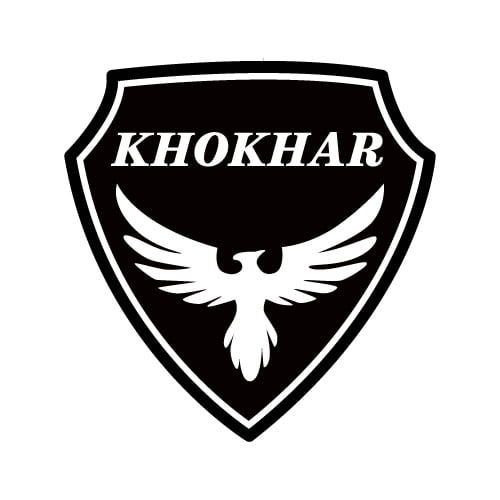 Khokhar Dp - black emblemed shape white text pic 