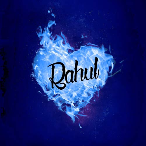 Rahul Dp - blue background nice heart